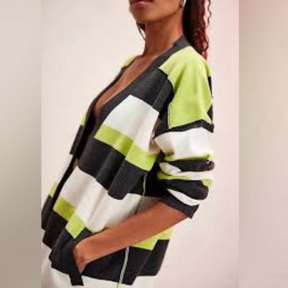 Free People League of Her Own Striped Sweater Cardigan - Picture 4 of 10